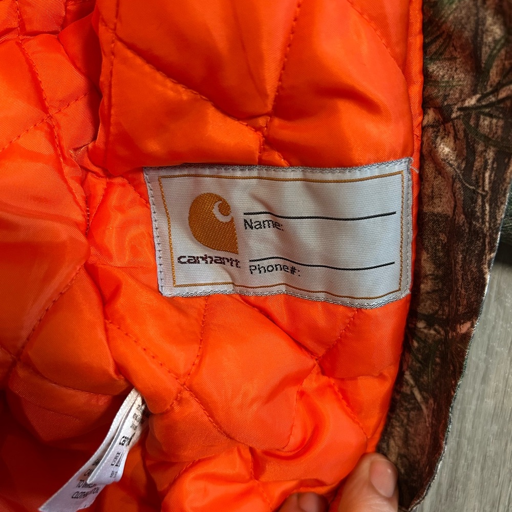 Carhartt Woodland Camo Infant Snowsuit with Bright Orange Accents - Picture 6 of 8